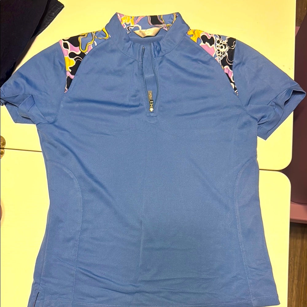 Women's Callaway golf Blue Short Sleeve Top #53